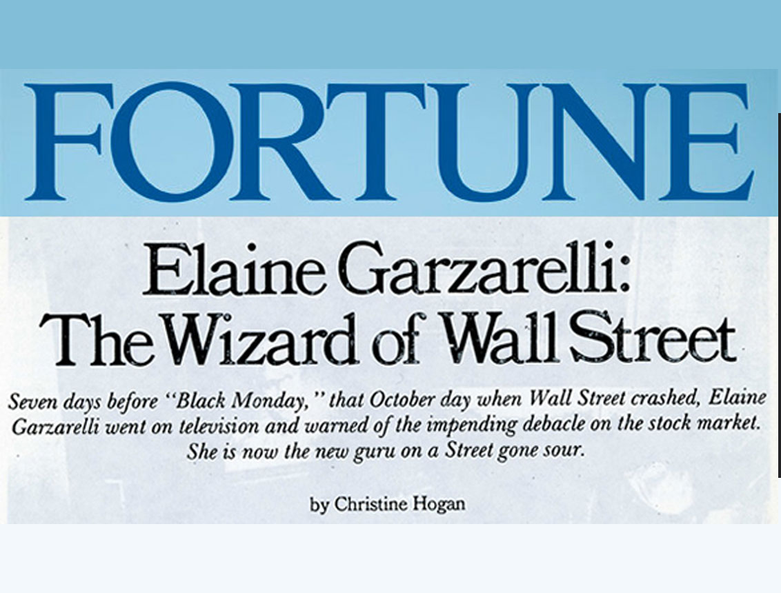 Elaine Garzarelli on CNBC discussing stock market opportunities