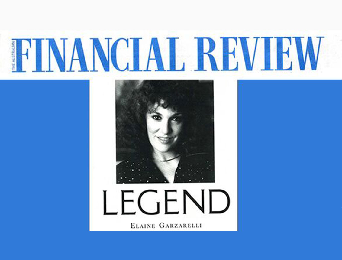 Elaine Garzarelli in Working Woman Magazine as a top Wall Street analyst