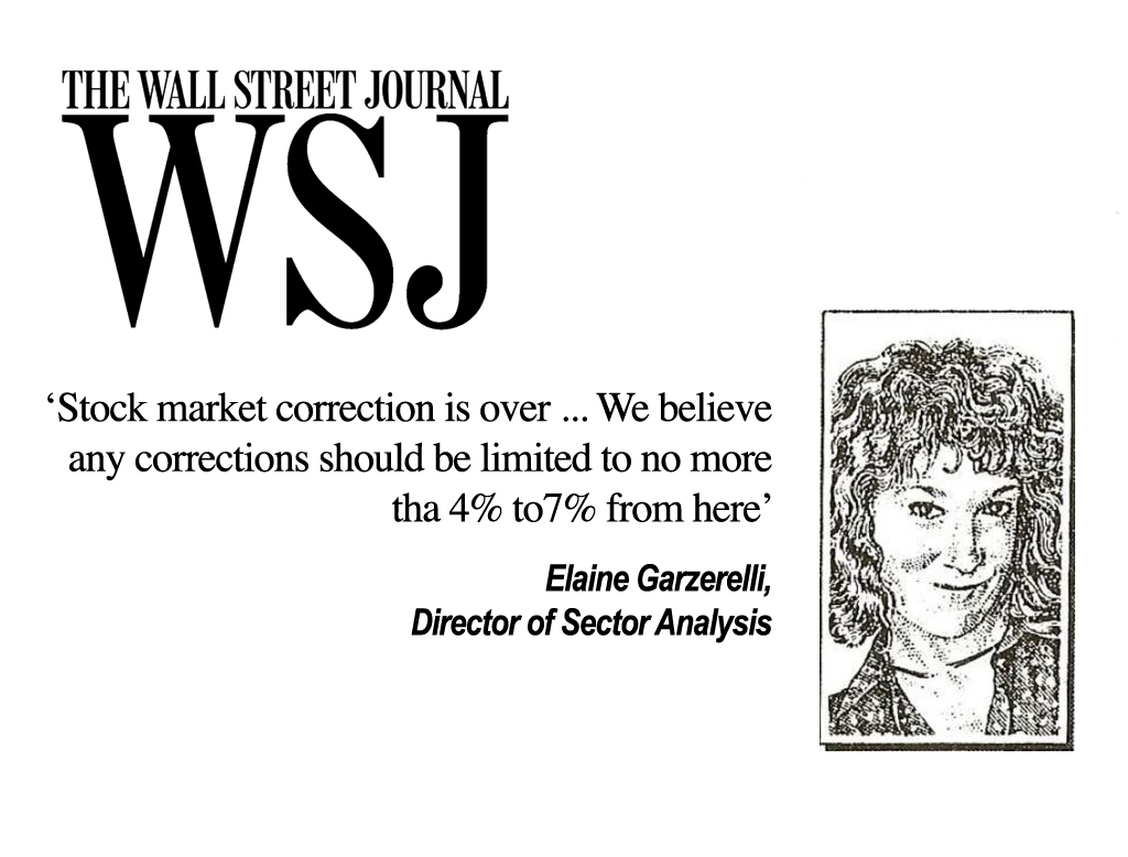 Elaine Garzarelli in The Wall Street Journal predicting the 1987 crash